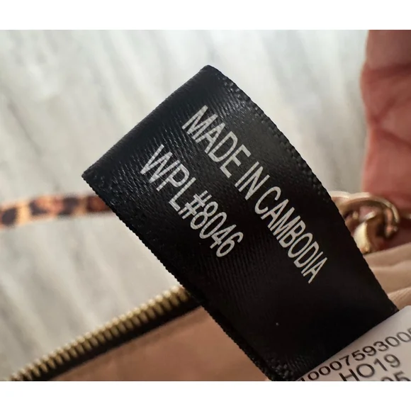 Y2K Leopard Print Shoulder Bag Gold Chain Strap Mini Baguette Purse EUC Retro - Picture 5 of 5